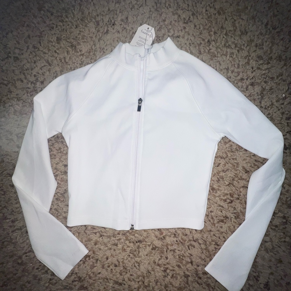 White Zip-Up Jacket